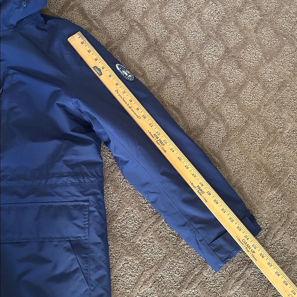 Lands’ End Squall Hooded Long Parka Winter Lined Warm Coat Parka Navy Blue - Picture 14 of 15